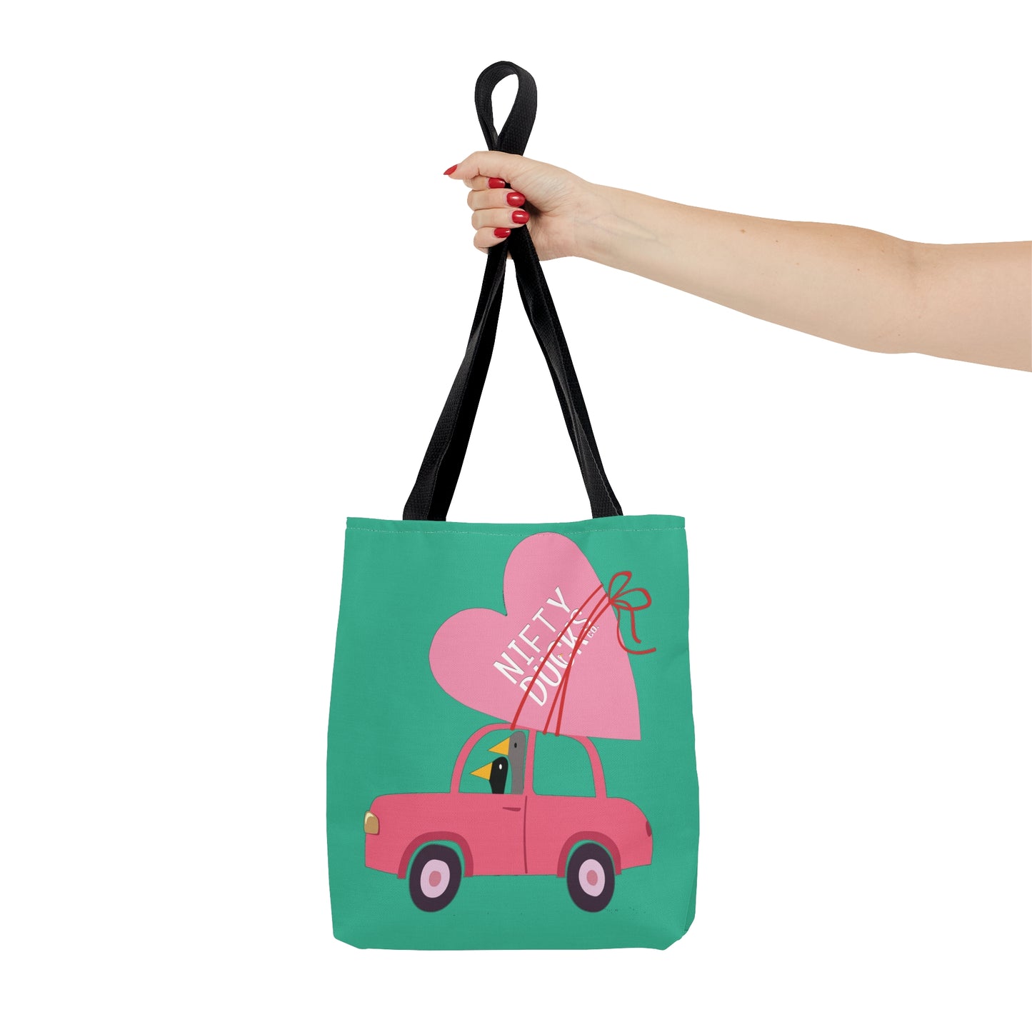 Ducks delivering a lot of love - Turquoise 12d3ad - Tote Bag