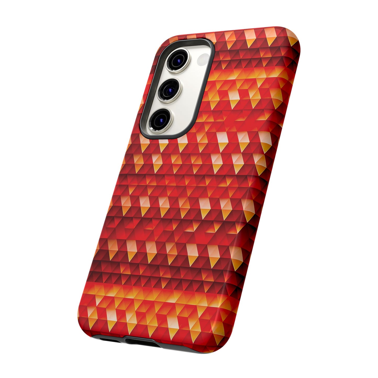 Geometric Flame - Red Triangles - Boston University Red d00000 - Tough Cases