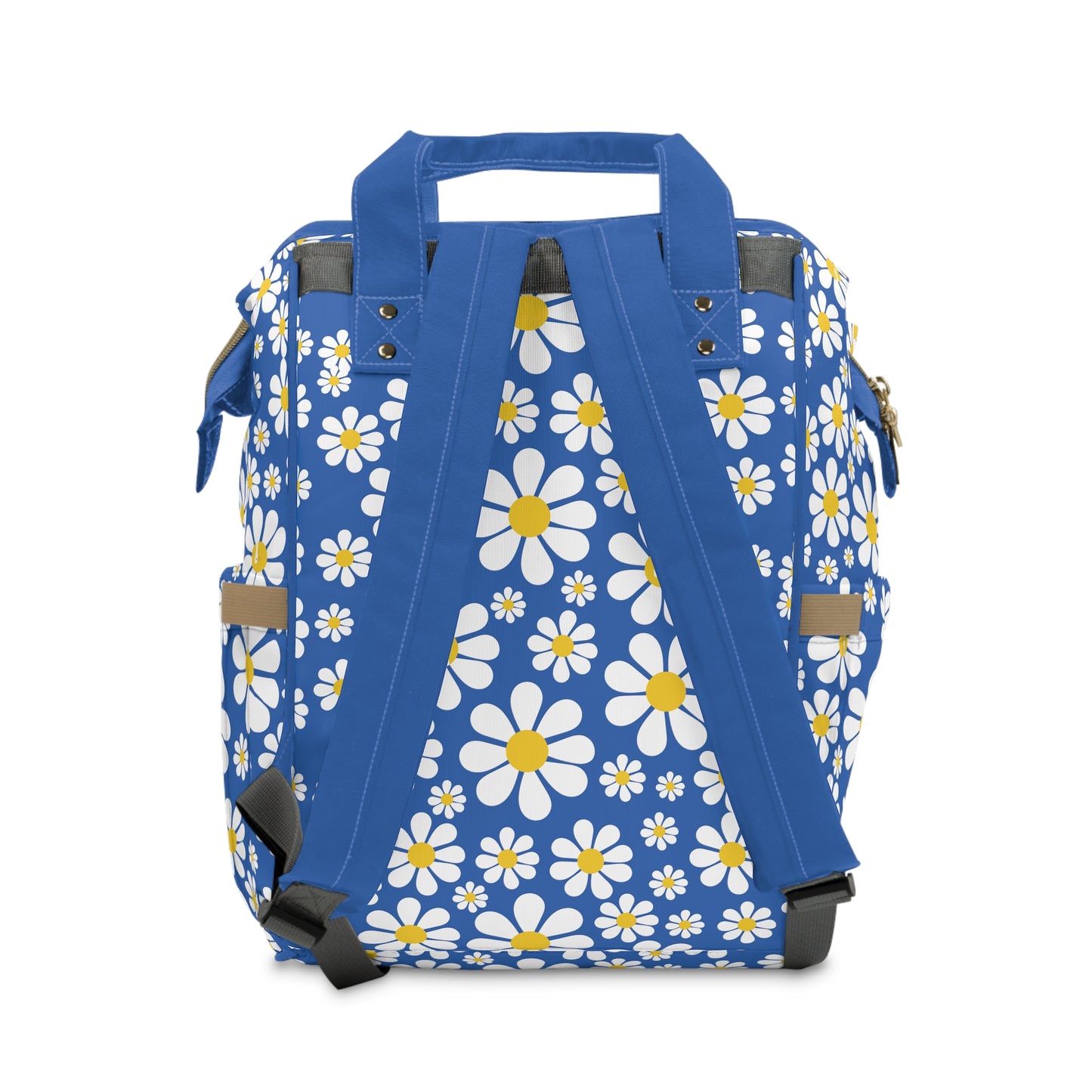 Ducks in Daisies - Denim 0066cc  - Multifunctional Diaper Backpack