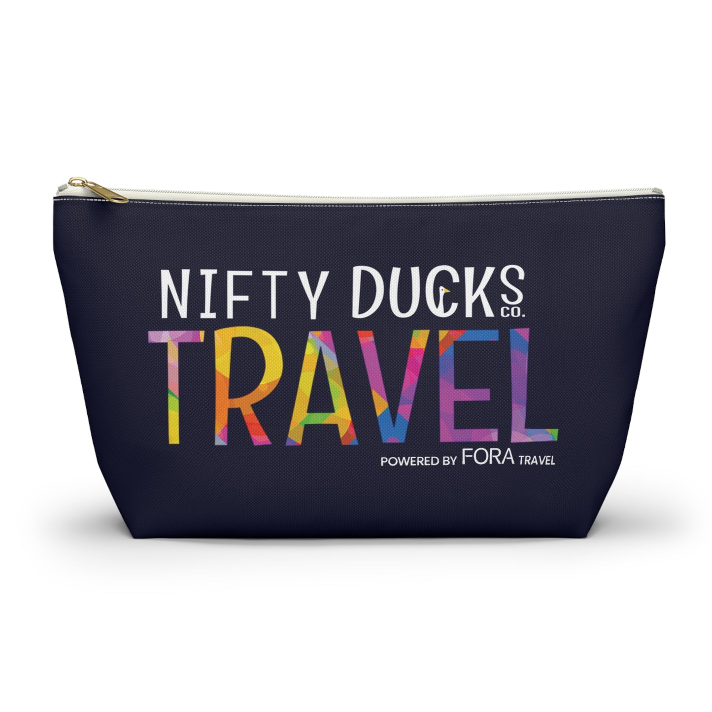 Nifty Ducks Co Travel Logo - Accessory Pouch w T-bottom