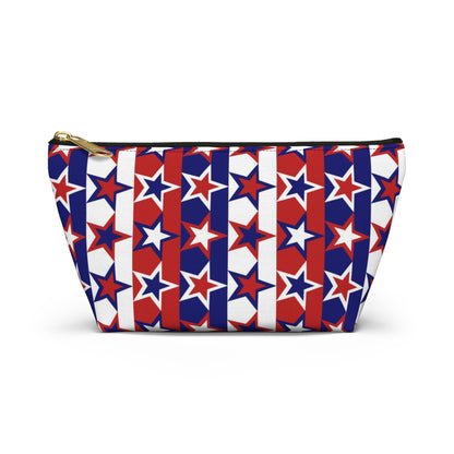 Red White and Blue Stars - Stripes - Accessory Pouch w T-bottom