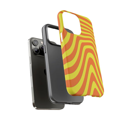 Retro wavy - Yellow and Orange - Tough Cases