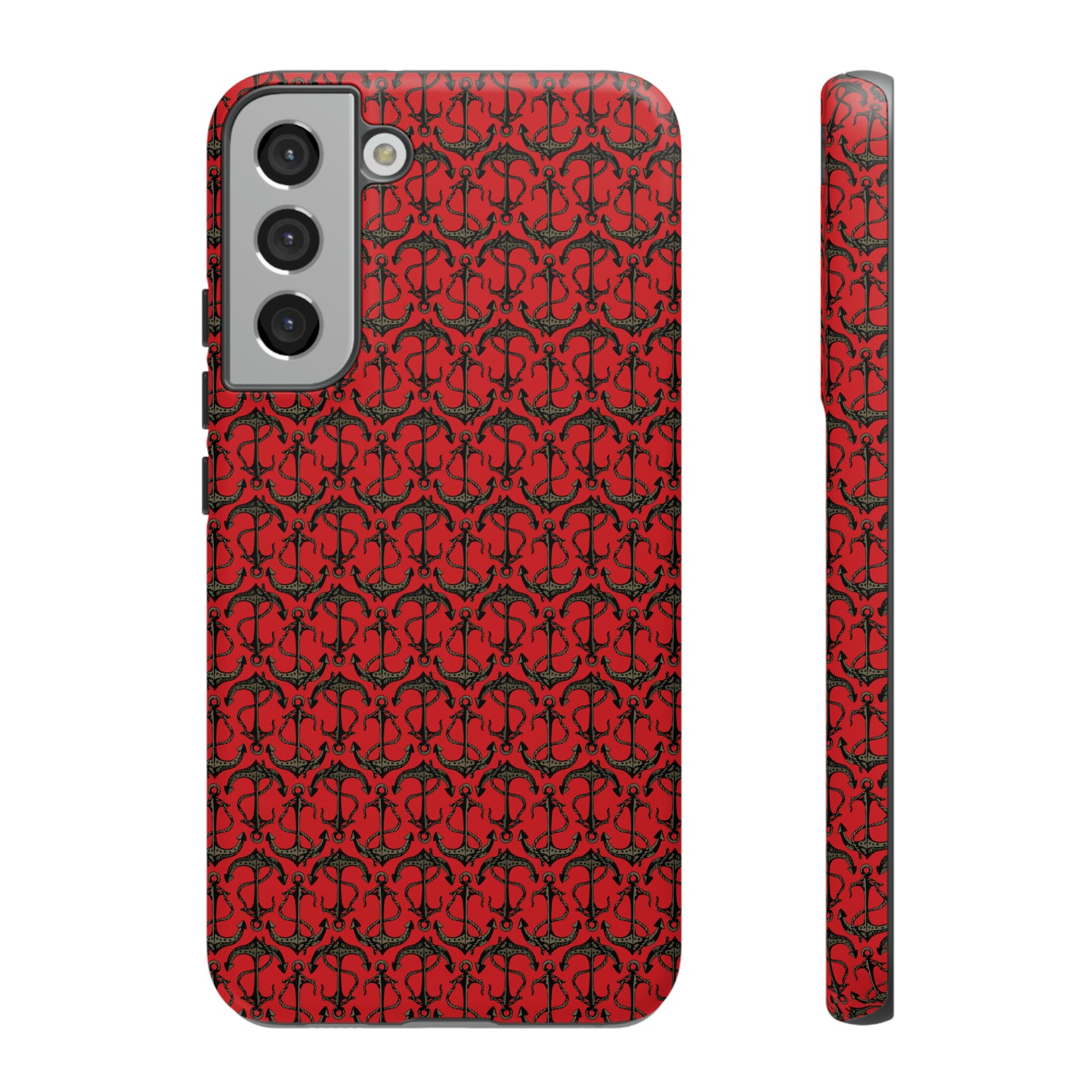 Anchors Away - Black Gray - Scarlet de0000 - Tough Cases