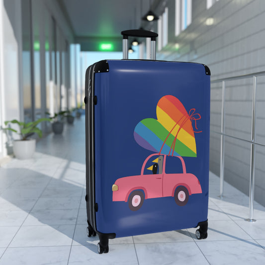 Ducks delivering a LOT of love - Blue - Pride - Suitcases