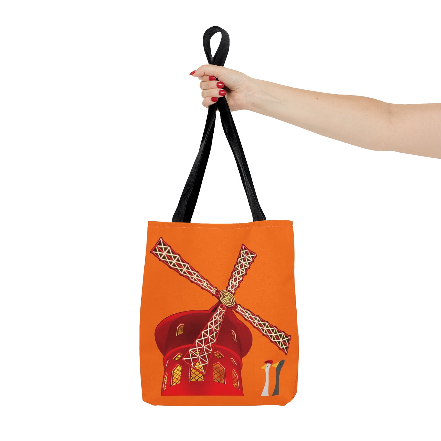 Ducks Visit Moulin Rouge - Orange ff8000 - Tote Bag