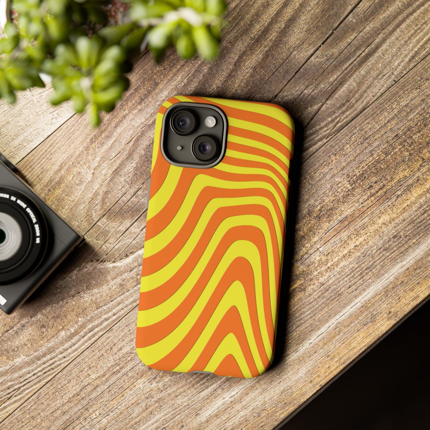 Retro wavy - Yellow and Orange - Tough Cases