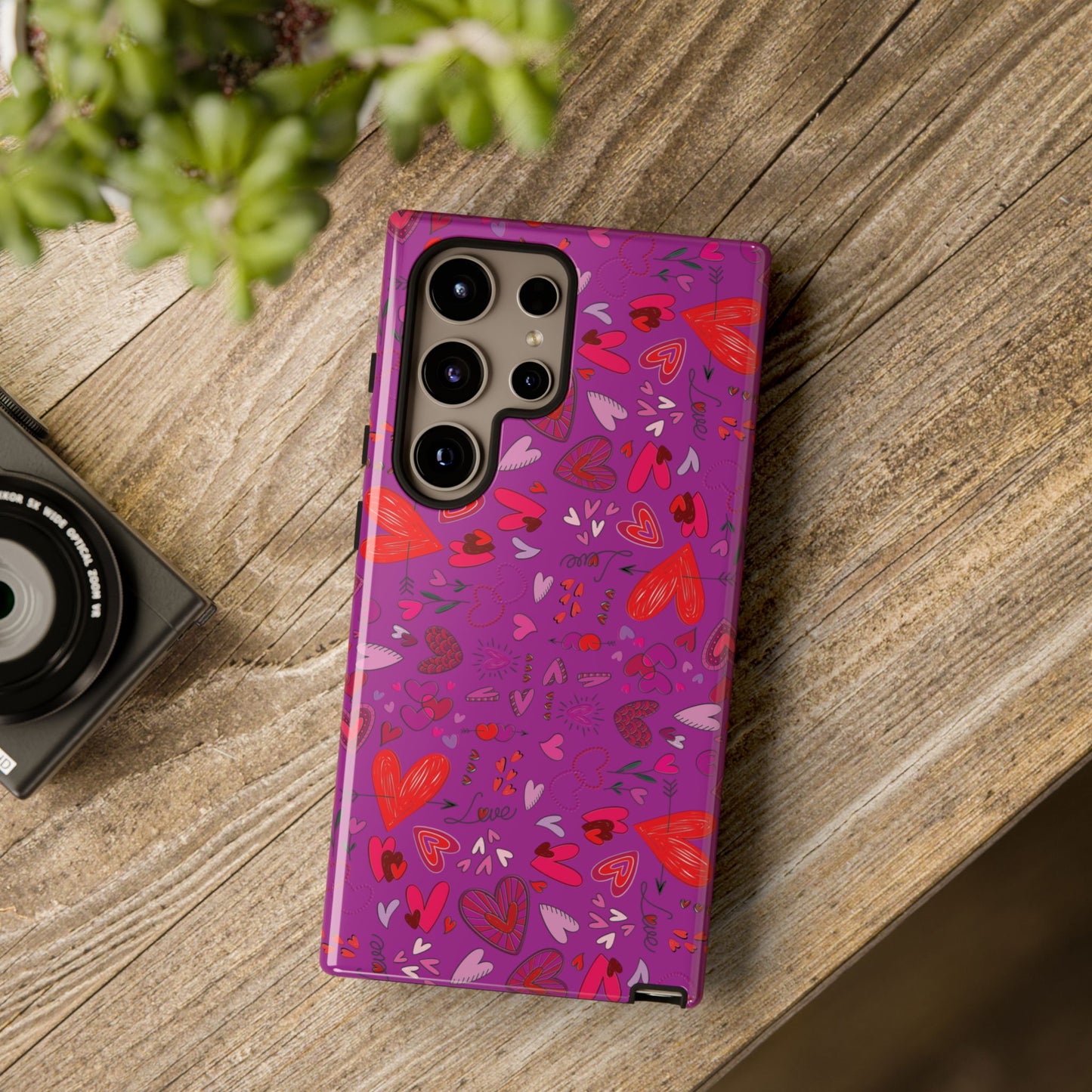 Heart Doodles - Deep Magenta B805AE - Tough Cases