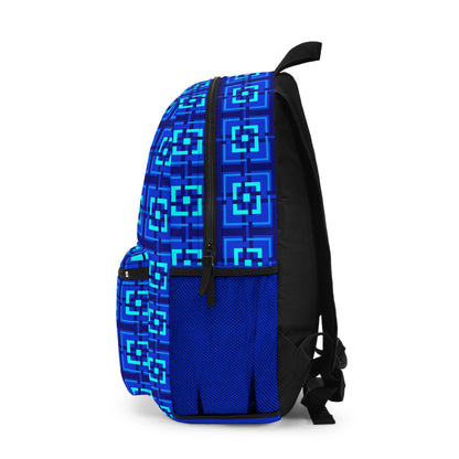 Intersecting Squares - Blues - Backpack