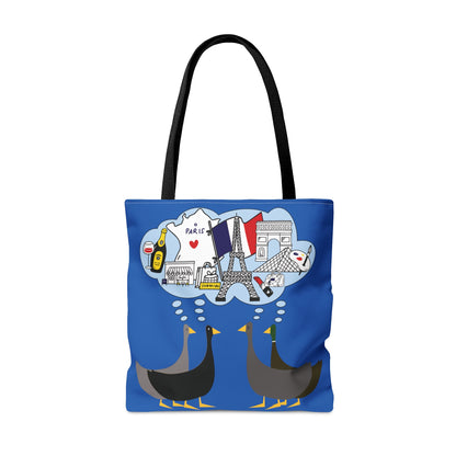 Ducks dreaming of Paris - Denim 0066cc - Tote Bag