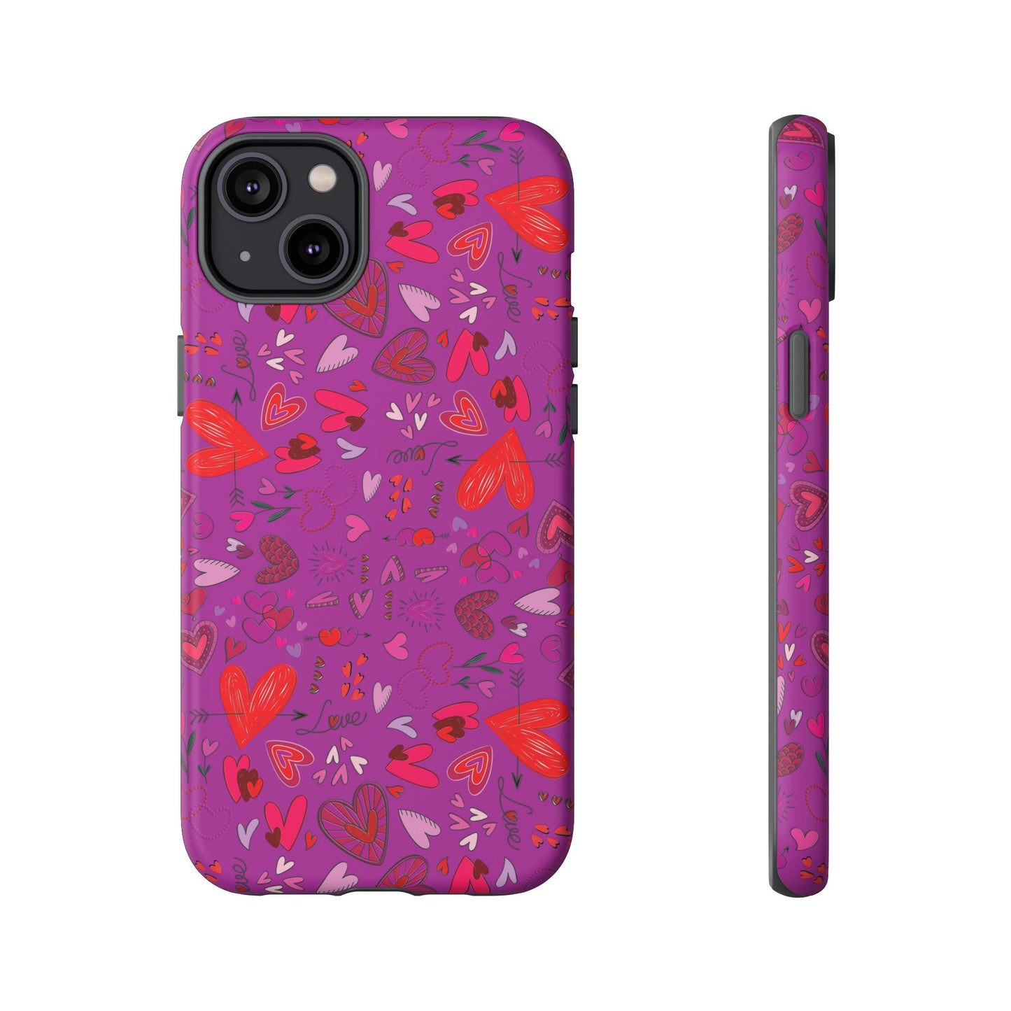 Heart Doodles - Deep Magenta B805AE - Tough Cases