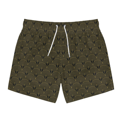 Art Deco 10 - Black 000000 - Swim Trunks