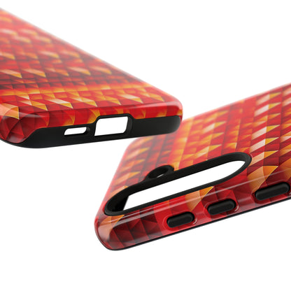 Geometric Flame - Red Triangles - Boston University Red d00000 - Tough Cases