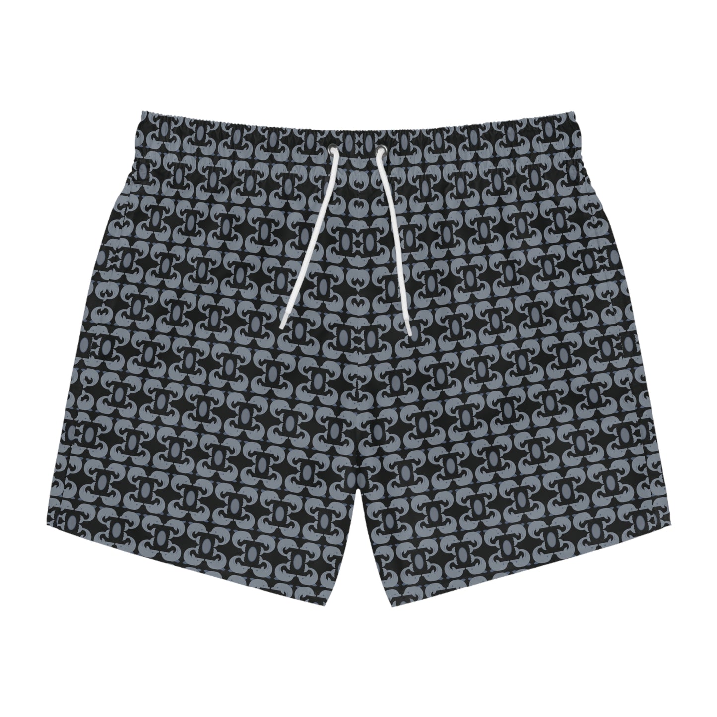 Playful Dolphins - Black 000000 - Swim Trunks