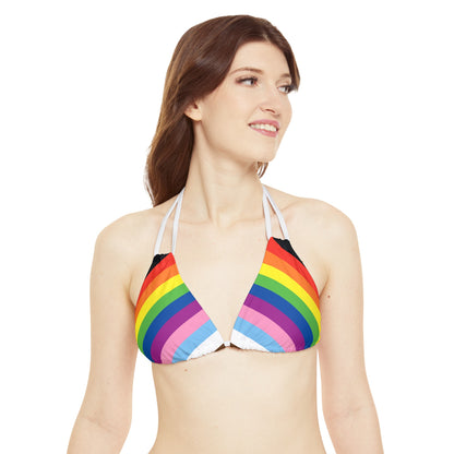 Rainbow Stripes - Pride - Strappy Bikini Set