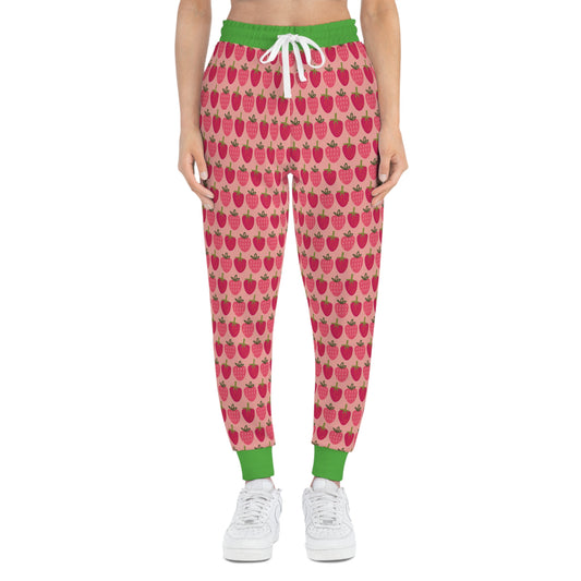 Sweet as a Strawberry - Bright Apple Green 56BD00 - Athletic Joggers