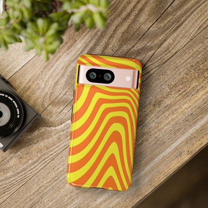 Retro wavy - Yellow and Orange - Tough Cases