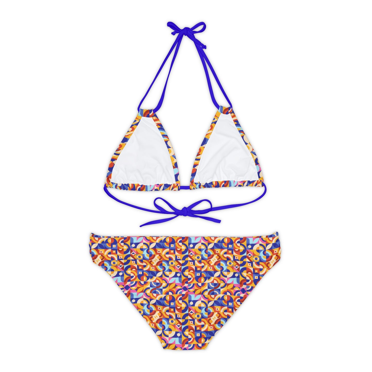 Bold Geometric pattern - Strappy Bikini Set