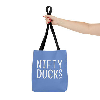 Nifty Ducks Co. Logo2 - Fennel Flower 74a6ff - Tote Bag