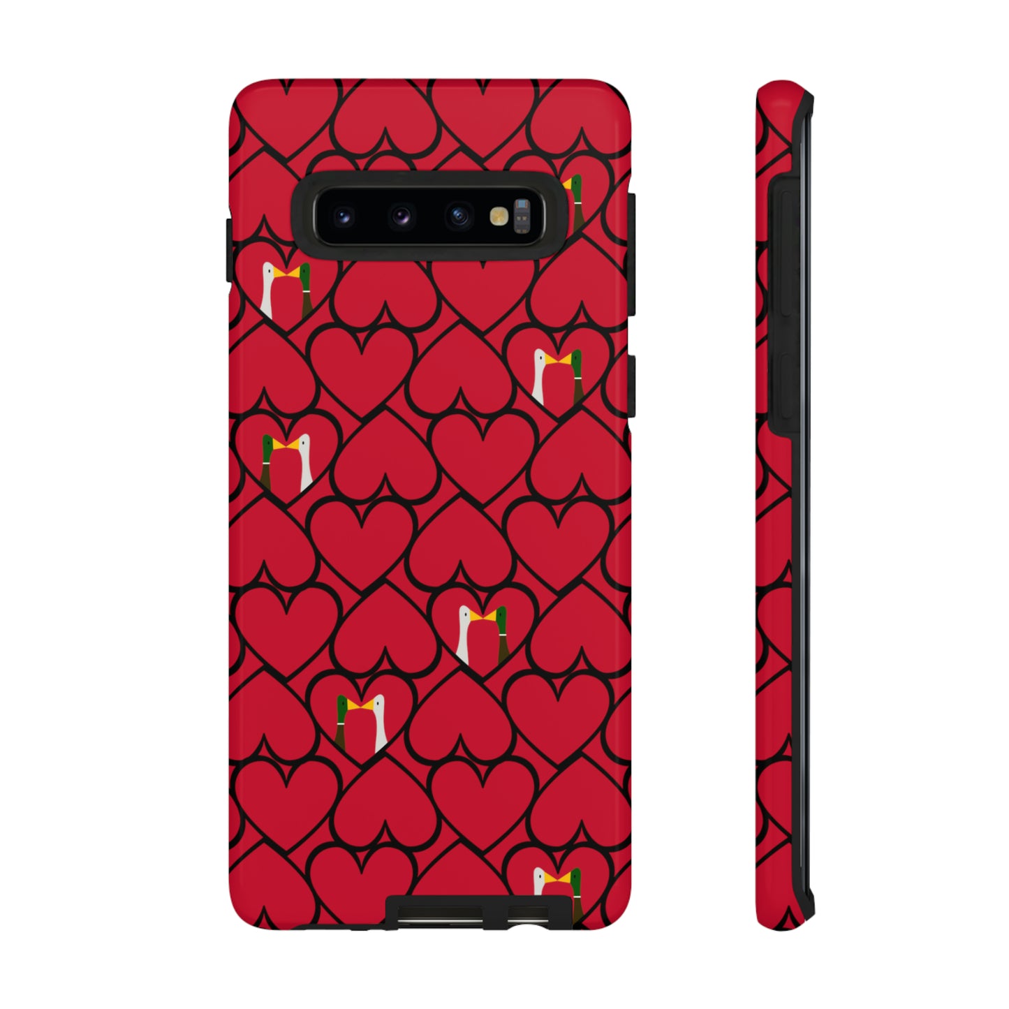 Ducks in hearts - Fire Engine Red c8092e - Tough Cases