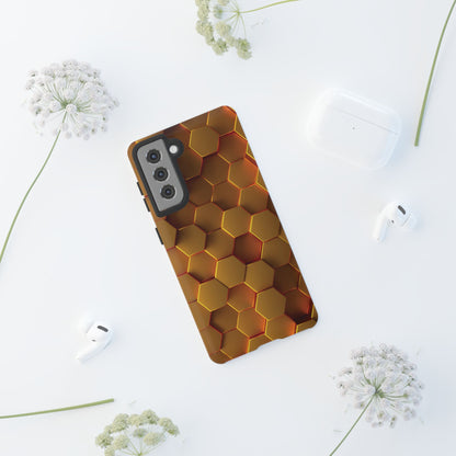 Hexagonal pattern - Gold - Tough Cases