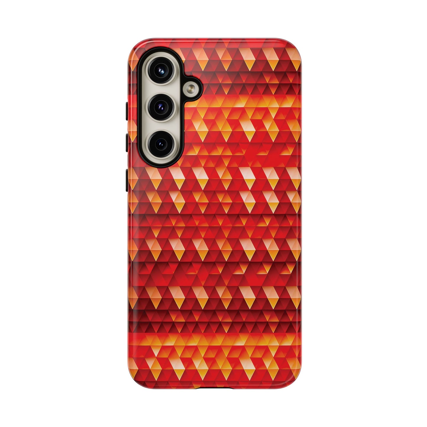 Geometric Flame - Red Triangles - Boston University Red d00000 - Tough Cases