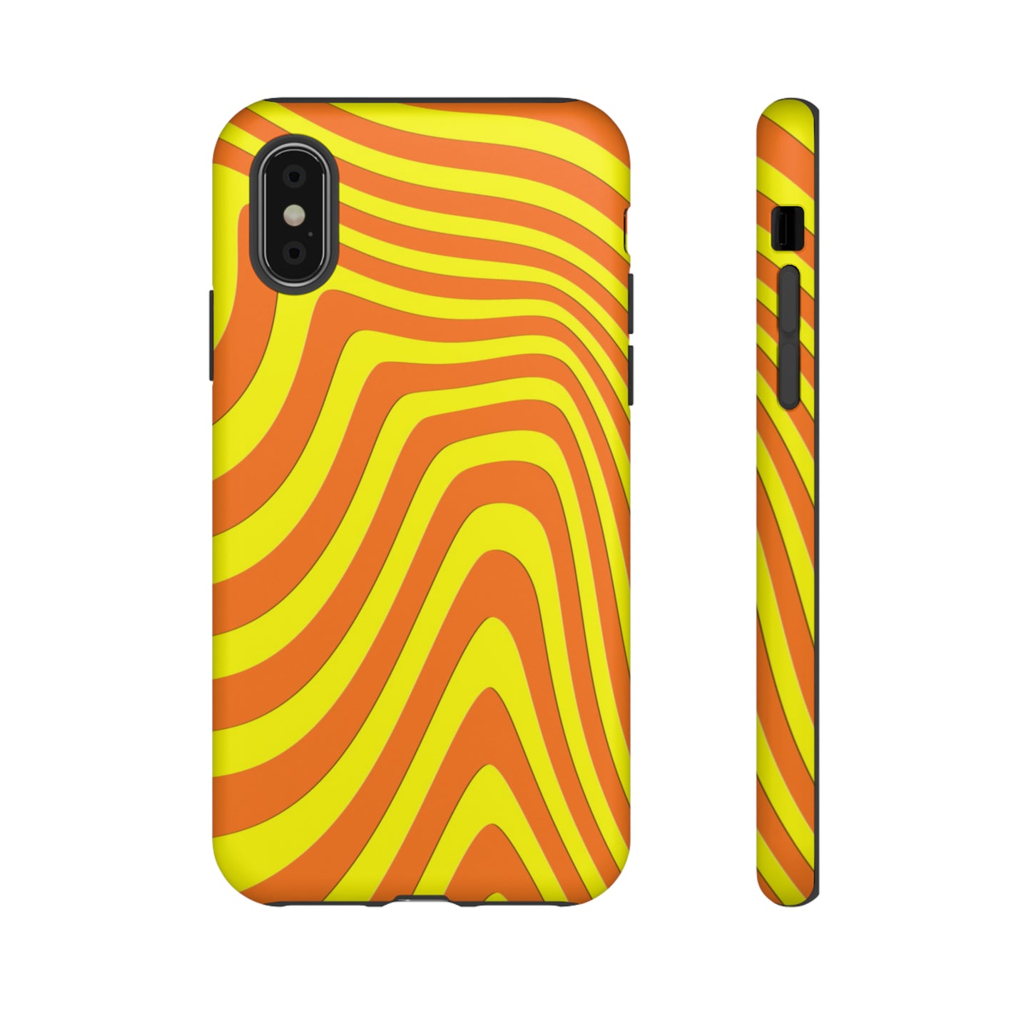 Retro wavy - yellow and orange - Tough Cases