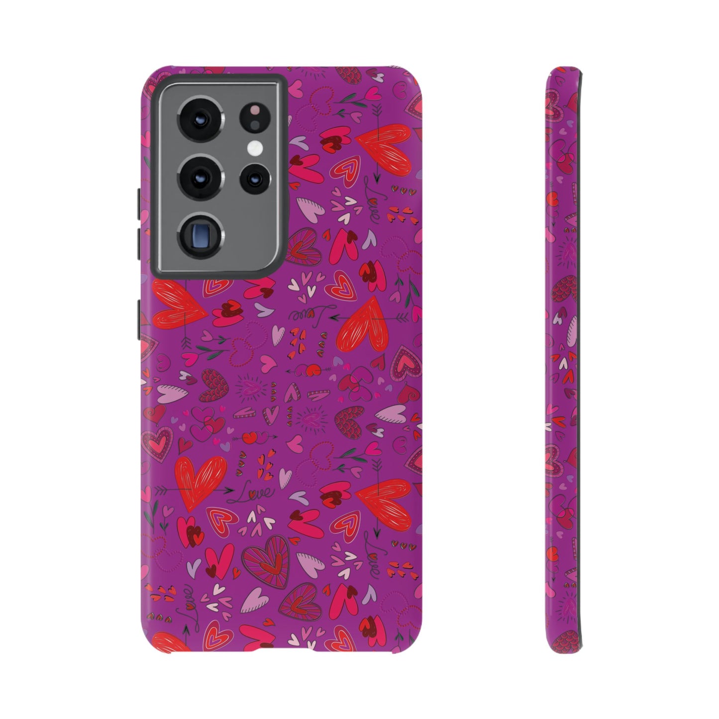 Heart Doodles - Deep Magenta B805AE - Tough Cases