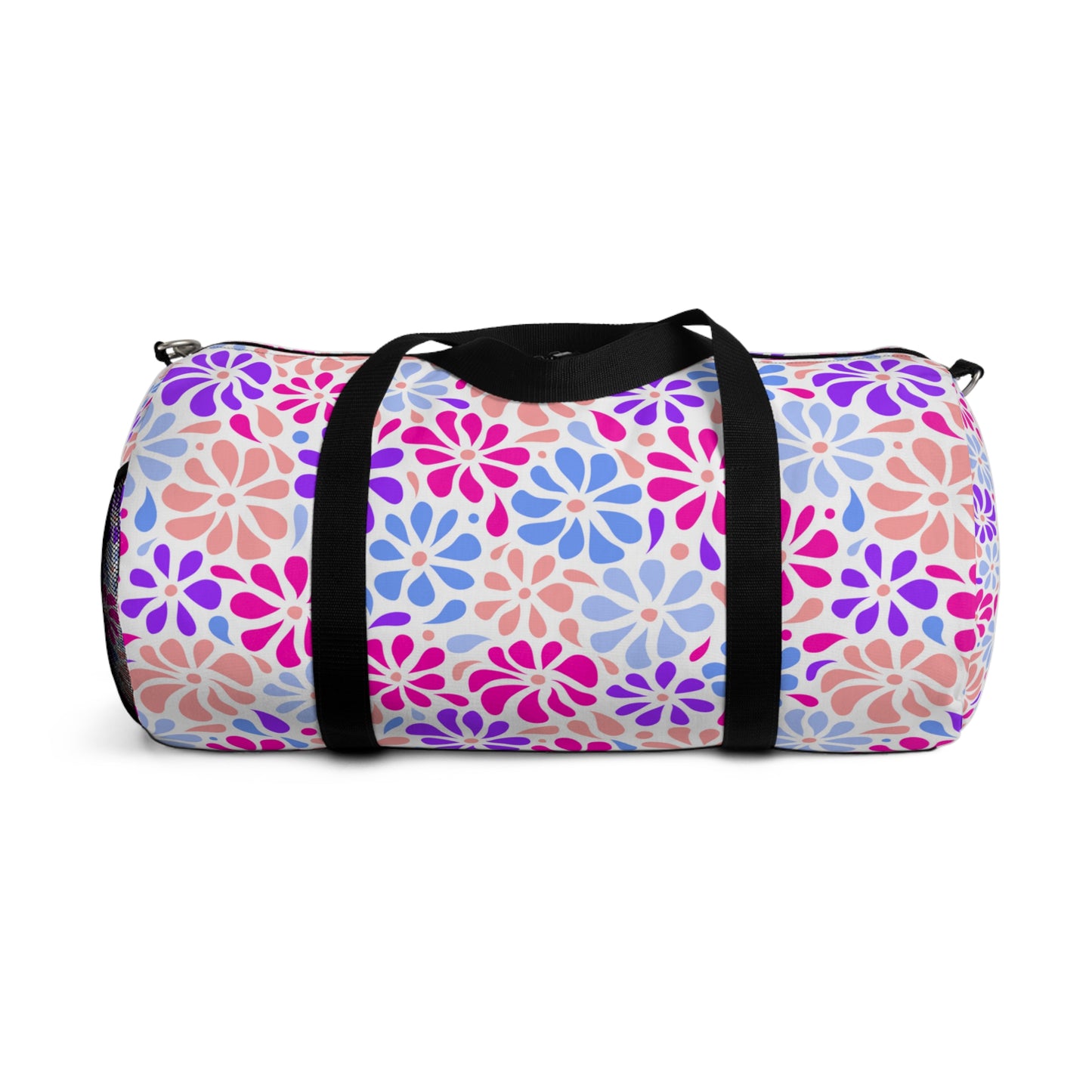 Bright Floral Print - White ffffff - Duffel Bag