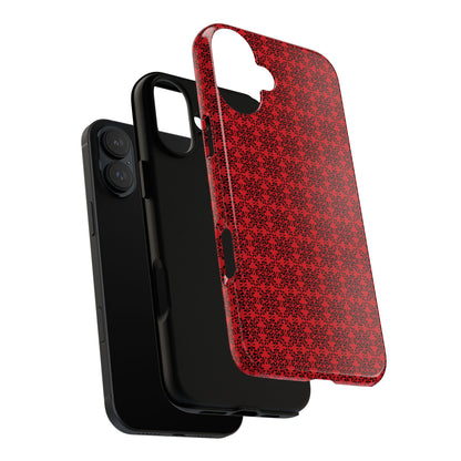 Vibrant Kaleidoscope - Black - Scarlet - Tough Cases