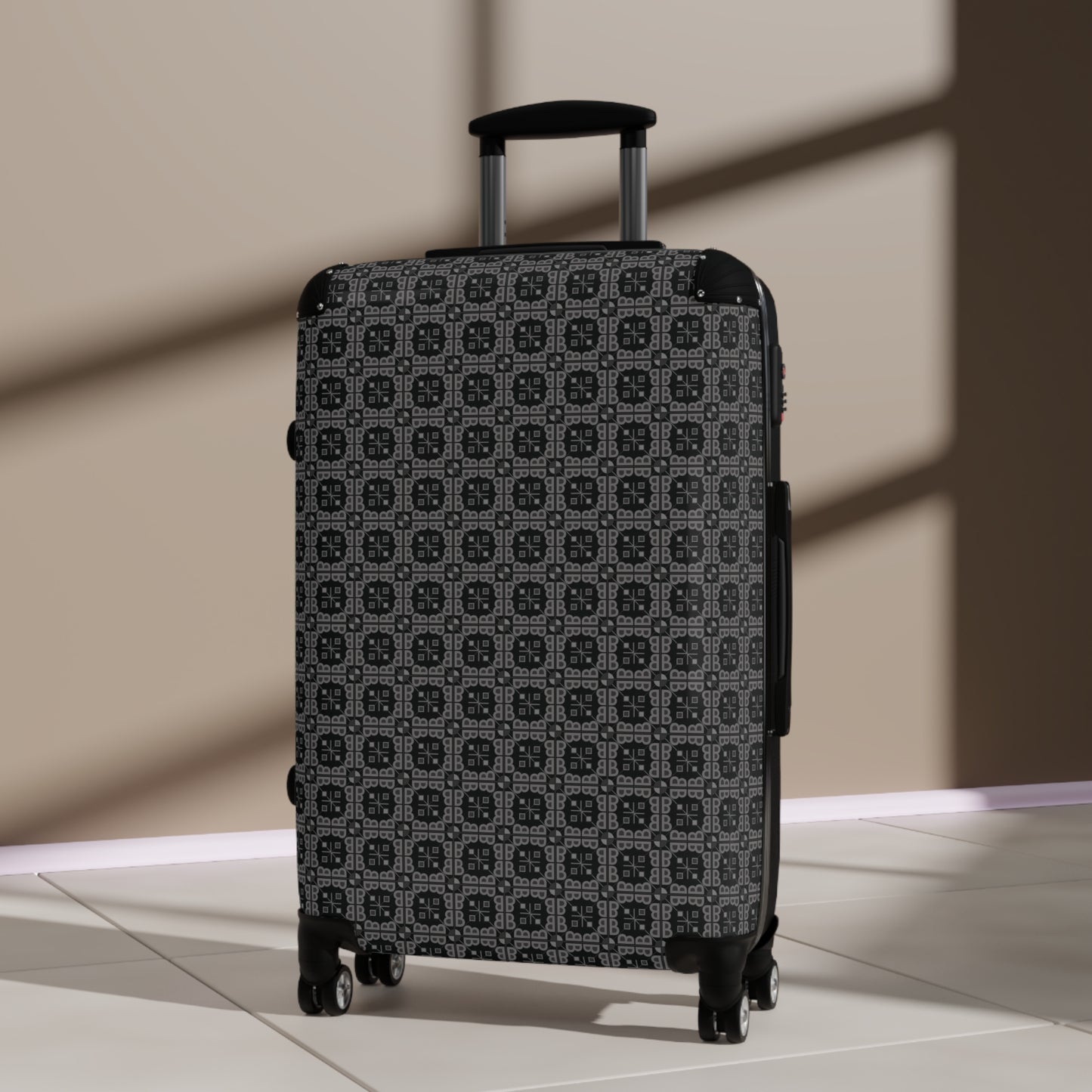 Letter Art - B - Gray - Black - Suitcases