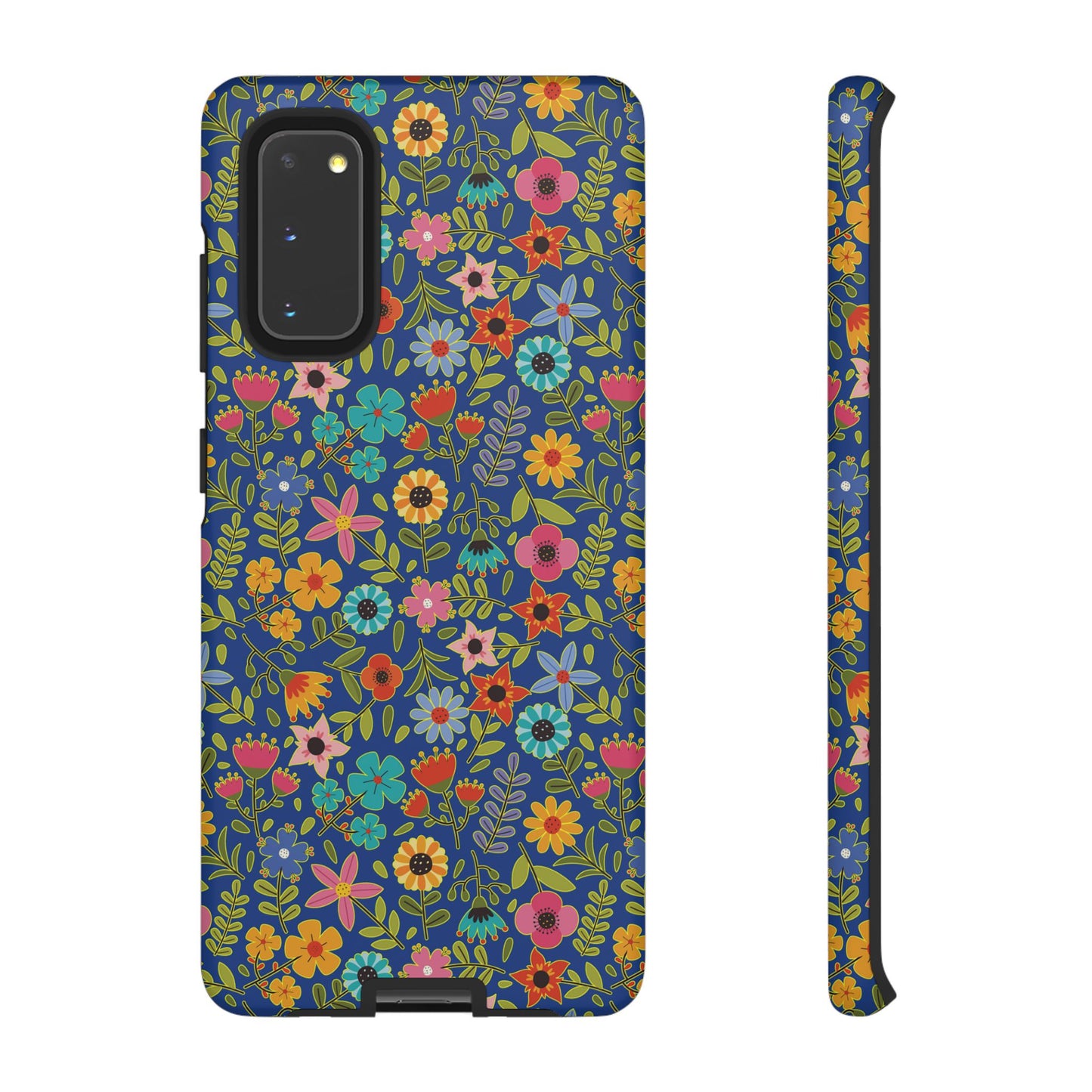 Playful Spring flowers - blue - Tough Cases