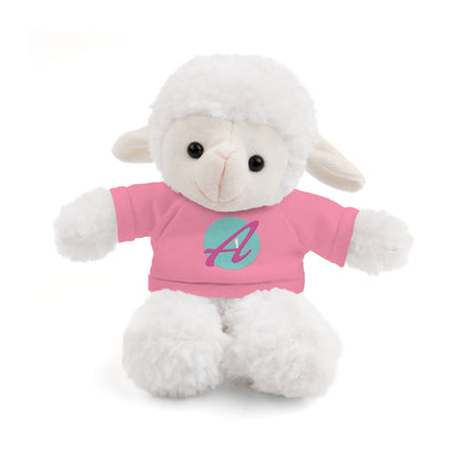 Monogram - A - Pink - Stuffed Animals with Tee