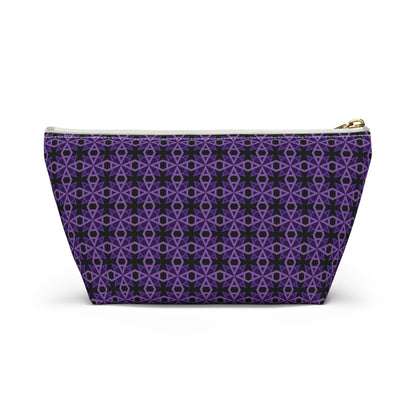 Letter Art - A - Purple - Black 000000 - Accessory Pouch w T-bottom