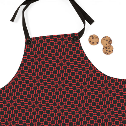 Pixel Petals - Red - Black - Apron