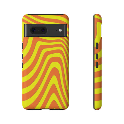 Retro wavy - yellow and orange - Tough Cases