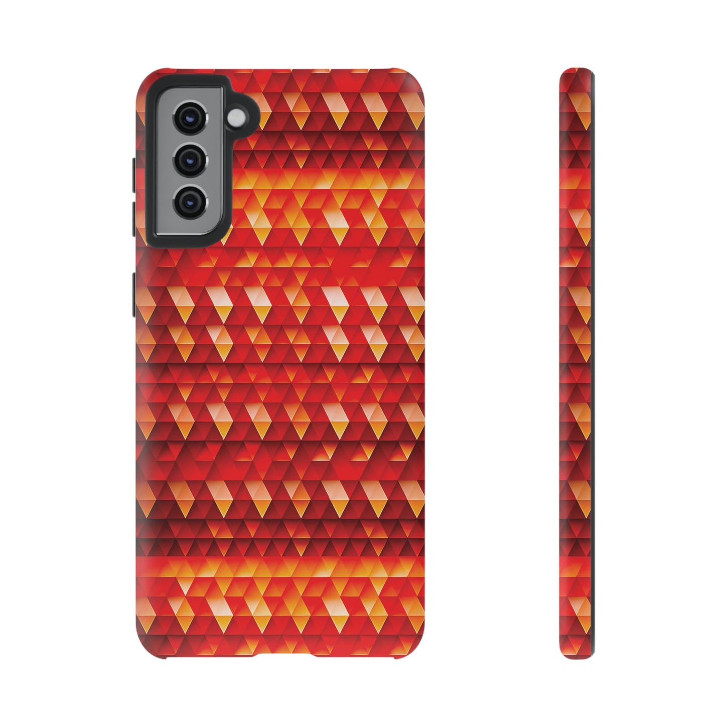 Geometric Flame - Red Triangles - Boston University Red d00000 - Tough Cases