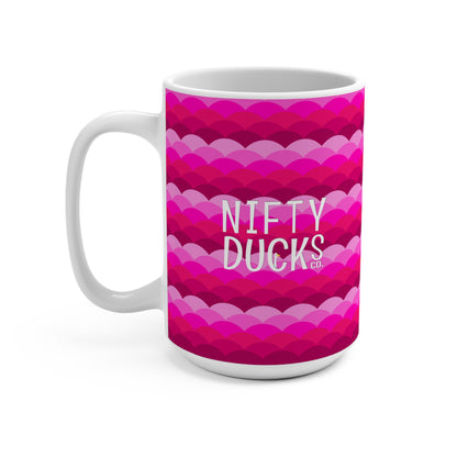 Variations on a Pink Rose - Sunrise - Logo2 - Mug 15oz