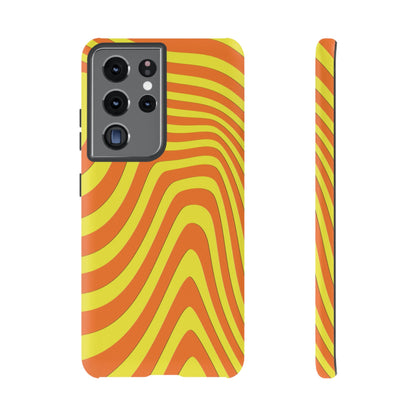 Retro wavy - Yellow and Orange - Tough Cases