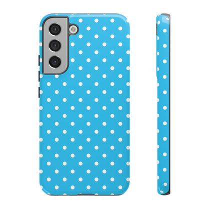 White dots on blue - Tough Cases