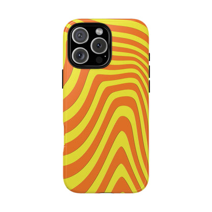 Retro wavy - Yellow and Orange - Tough Cases