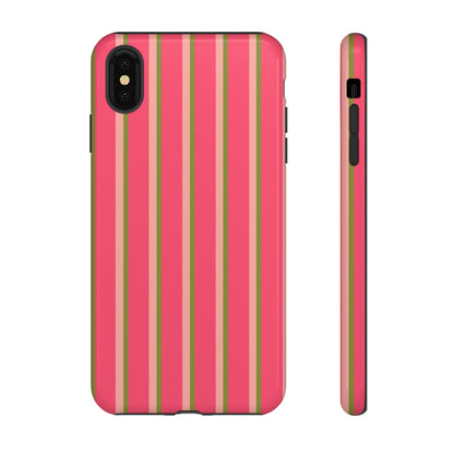 Pink and green stripes - Tough Cases