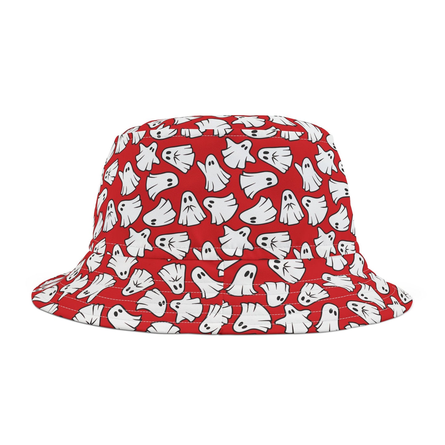 Boo - Ghosts - Halloween - Scarlet de0000 - Bucket Hat (AOP)