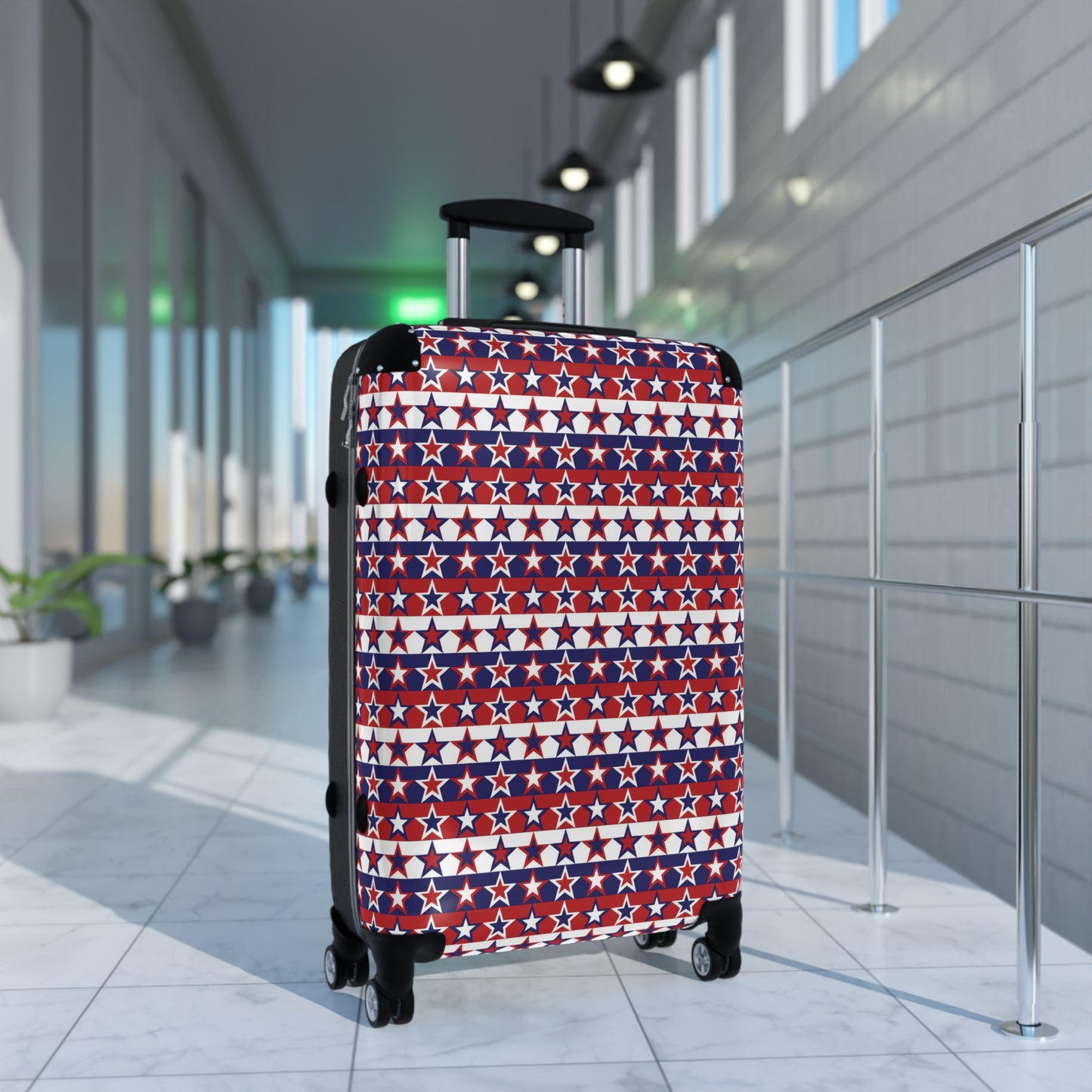 Red White and Blue Stars - Stripes - Suitcase