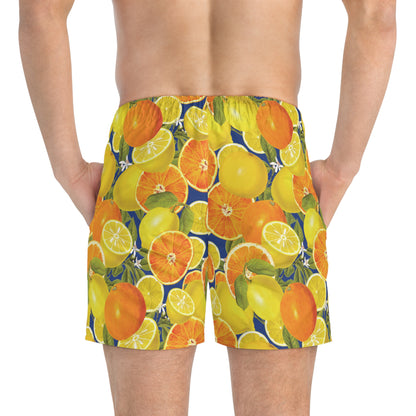 Summer Citrus - Dark Blue 0c3f8b - Swim Trunks