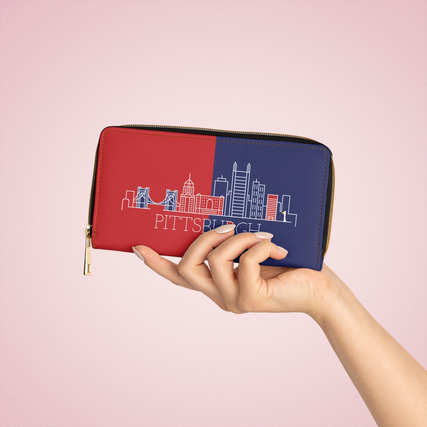 Pittsburgh - Red White and Blue City series - Zipper Wallet