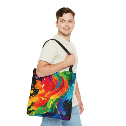 Color Splash - Black 000000 - Tote Bag