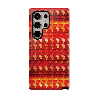 Geometric Flame - Red Triangles - Boston University Red d00000 - Tough Cases