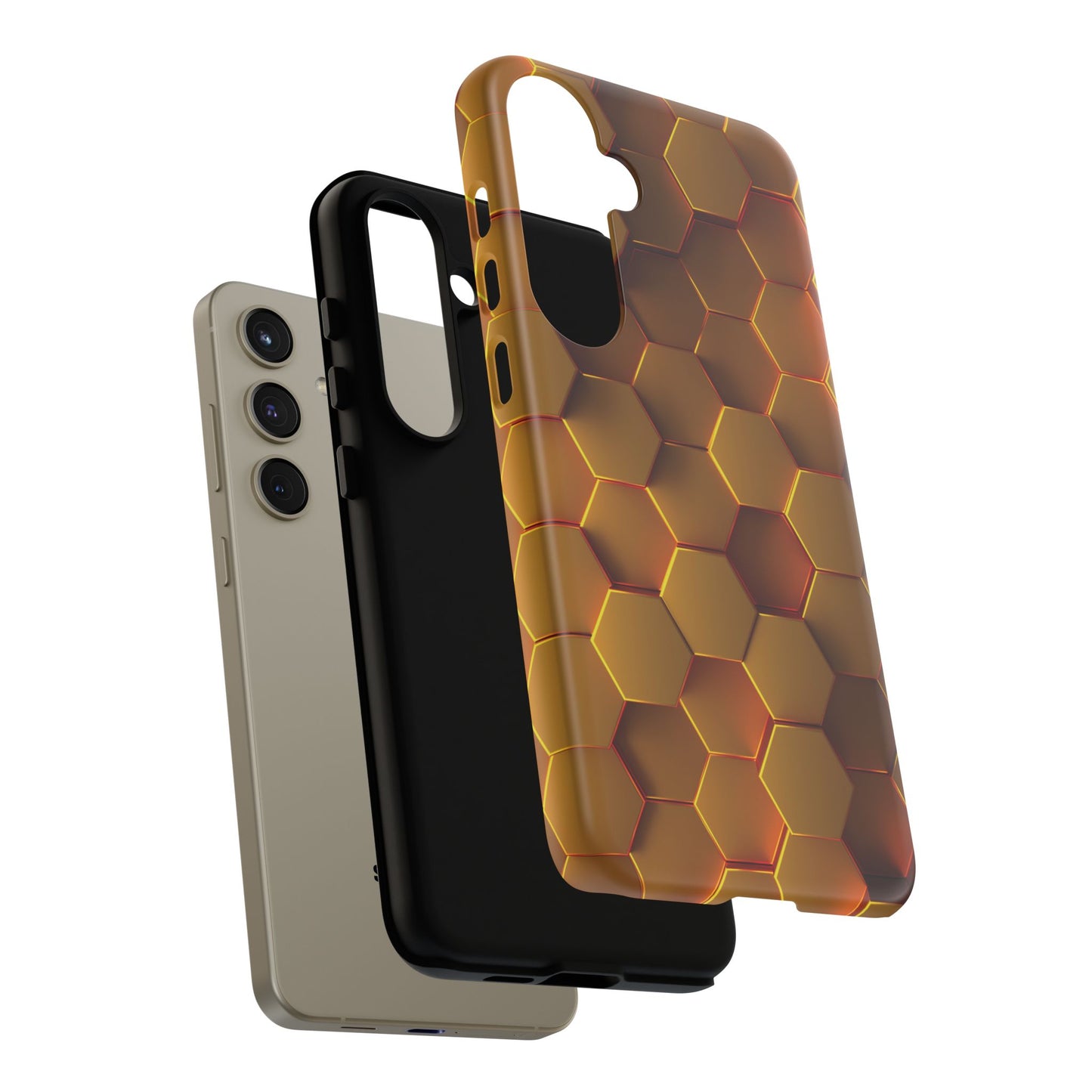 Hexagonal pattern - Gold - Tough Cases