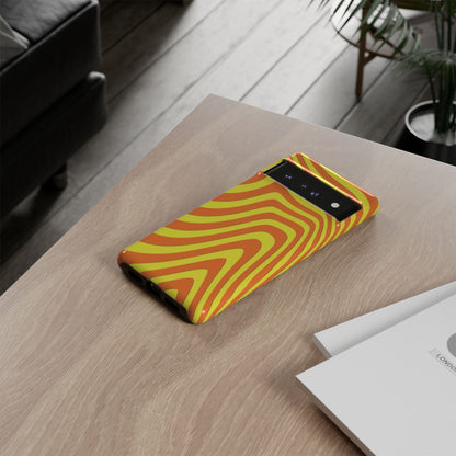 Retro wavy - Yellow and Orange - Tough Cases