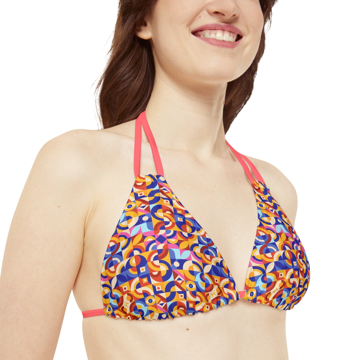 Bold Geometric pattern - Strappy Bikini Set